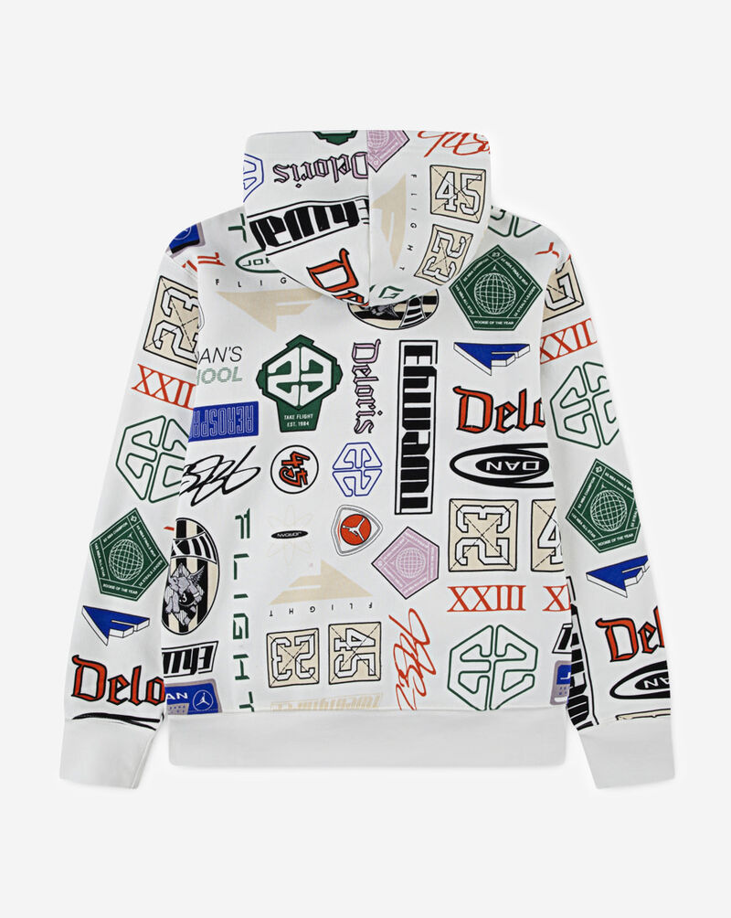 Jordan Big Kids' AOP Fleece Pullover Hoodie 95D601-782 Multi 3