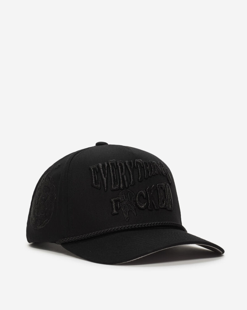 Field Grade Everything Is F Twill Trucker Hat 1005049 Black 1