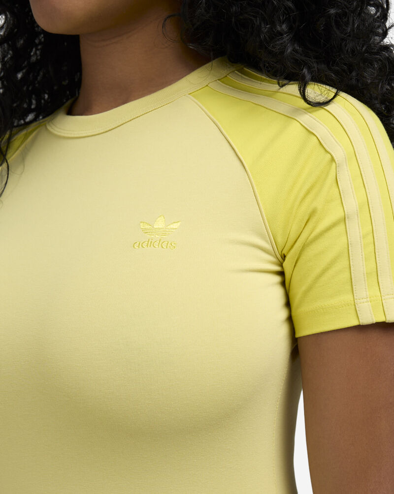 adidas 3-Stripes Raglan Short Sleeve Dress JC6677 Yellow 3