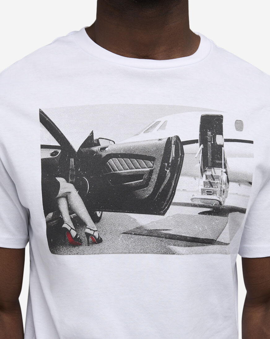 Shop Urban Classics Private Jet Legs Tee MTUS362-US-00220 white