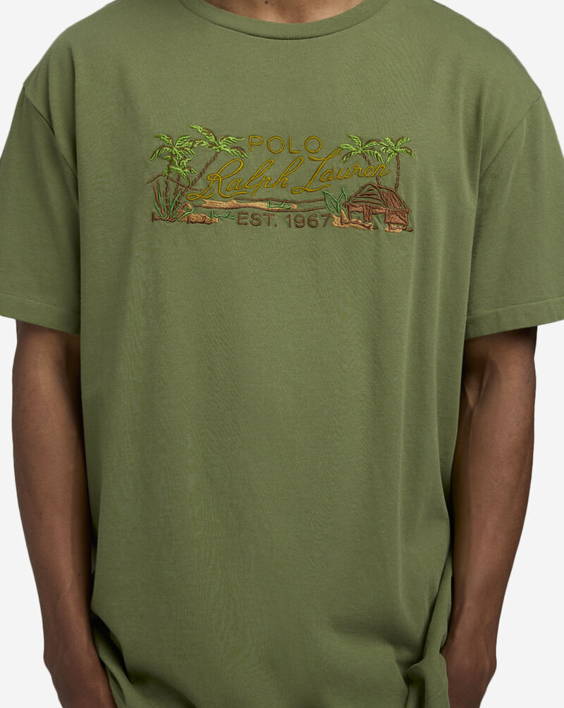 Polo Ralph Lauren Classic Fit Embroidered Jersey T-Shirt 710966513001-GRN Green 3