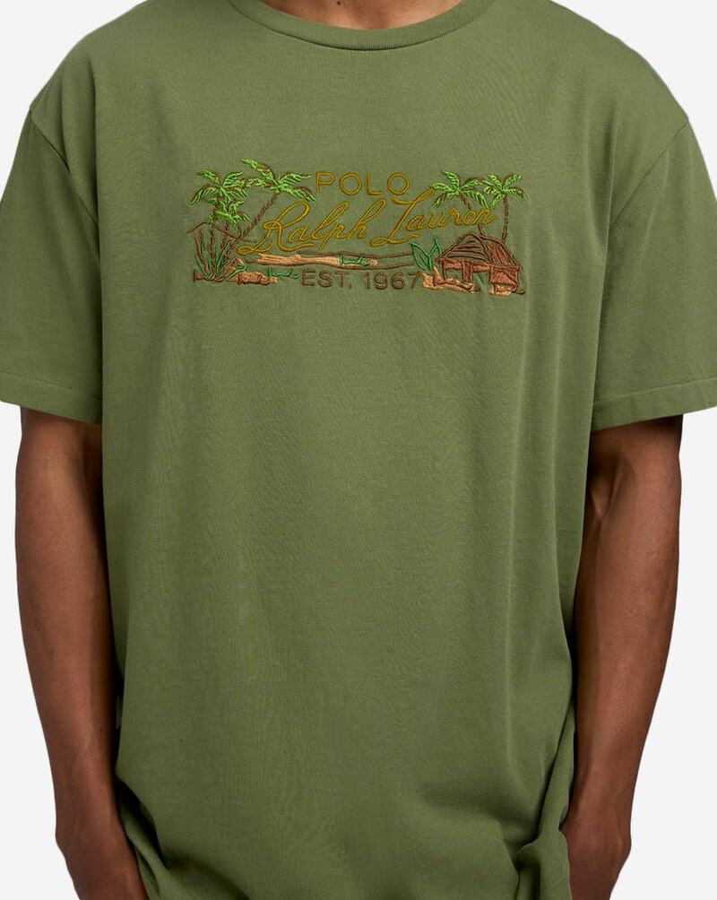 Polo Ralph Lauren Classic Fit Embroidered Jersey T-Shirt 710966513001-GRN Green 3