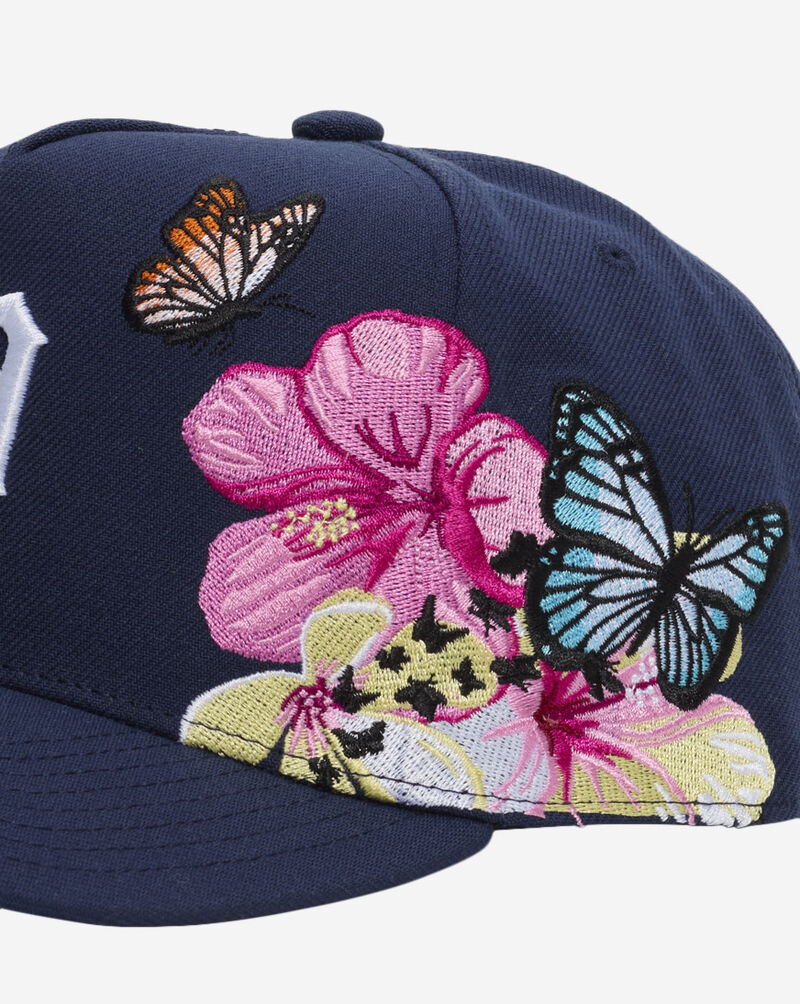 Mitchell  Ness Detroit Tigers Pro Pinch Butterfly Snapback Hat HP20187-DTINAVY Blue 2
