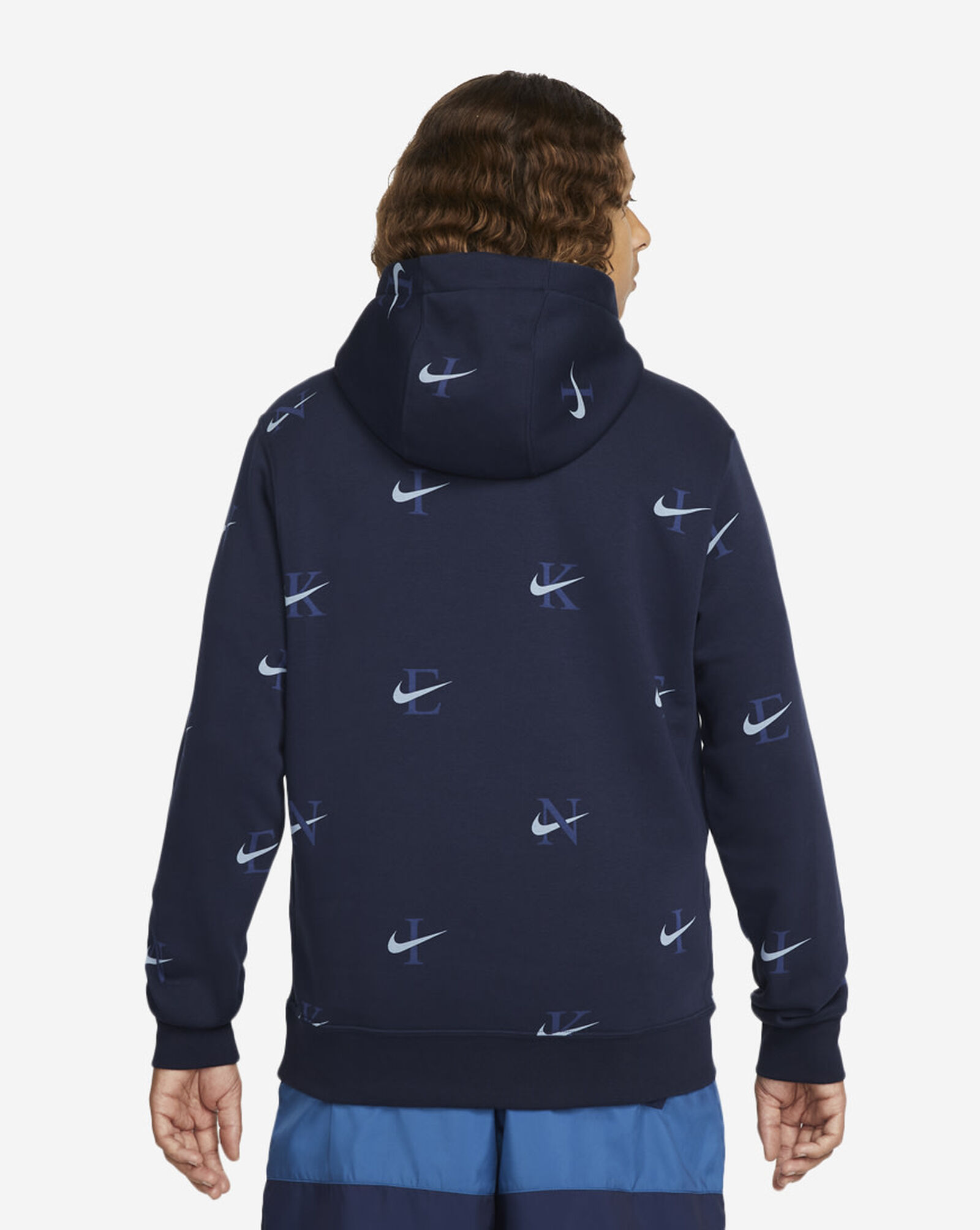 Shop Nike NSW AOP Club Fleece Pullover Hoodie DV9601-451 blue | SNIPES USA