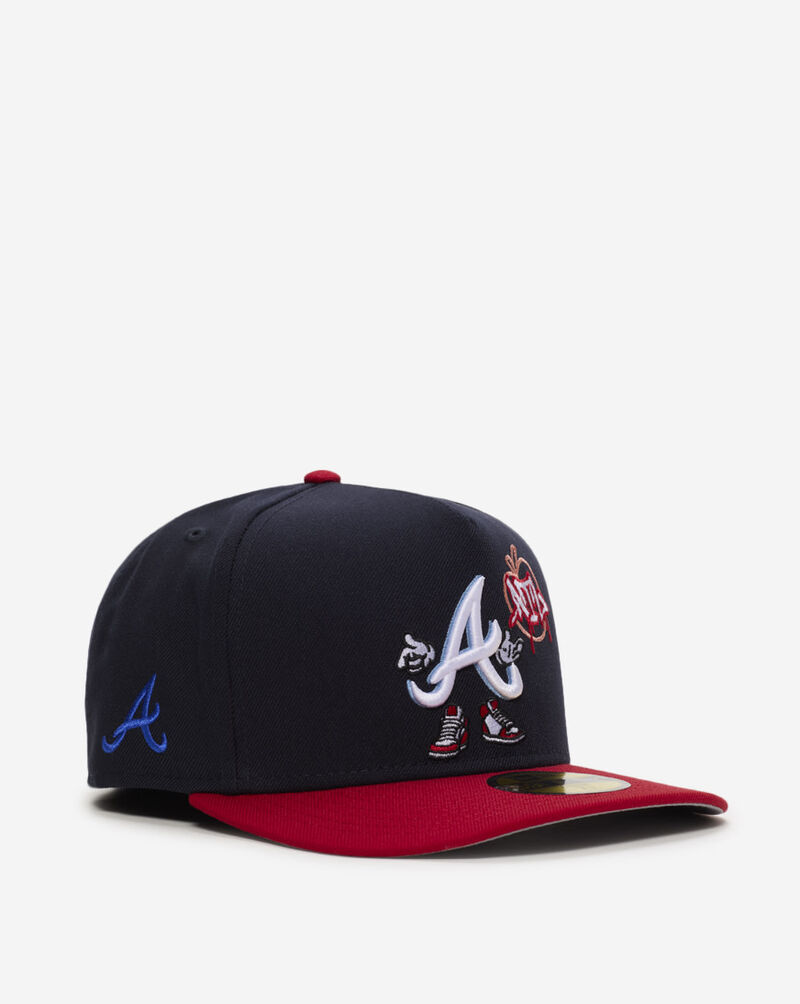 New Era 59Fifty Atlanta Braves Cartoon A-Frame Fitted Hat  60693564 Blue 1