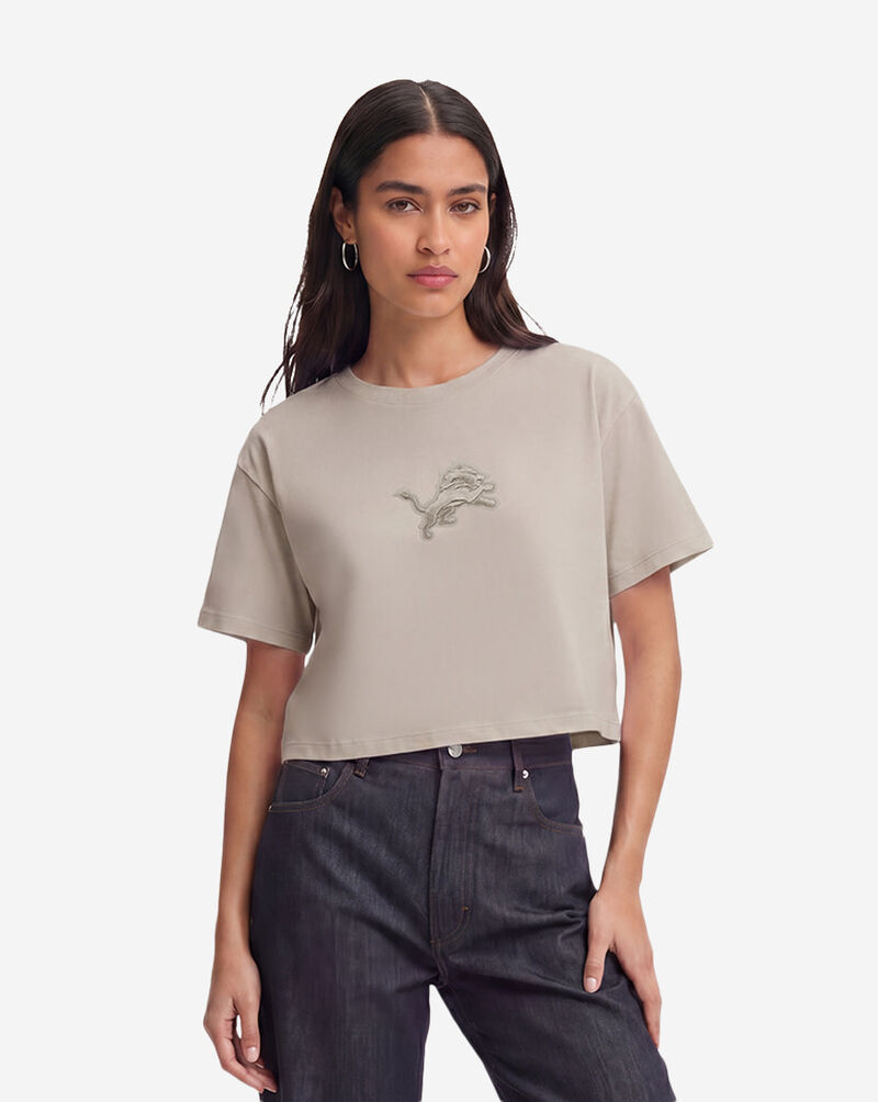 PRO STANDARD Detroit Lions Wingspan Boxy Tee FDLA410517-TAU Beige 1
