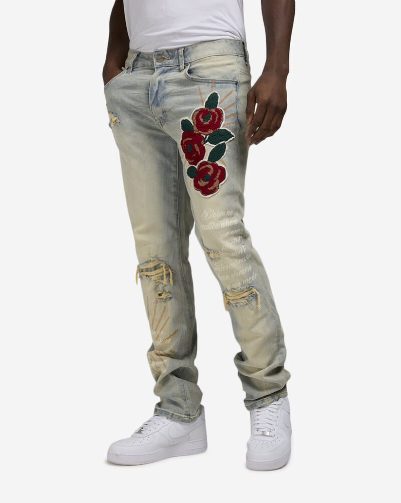 Smoke Rise Varsity Fashion Jeans JP25145SN-BLU Blue 1