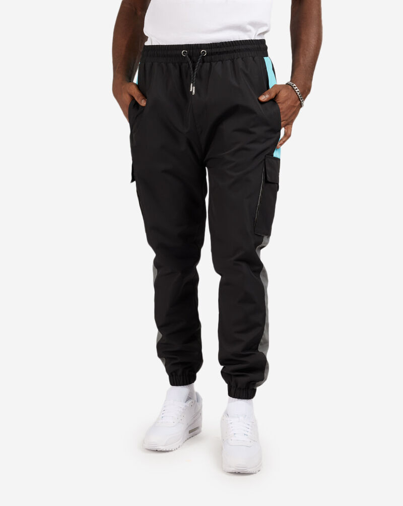 Shop SNIPES Reflective Nylon Cargo Pants SNQ123012M-BLK black | SNIPES USA