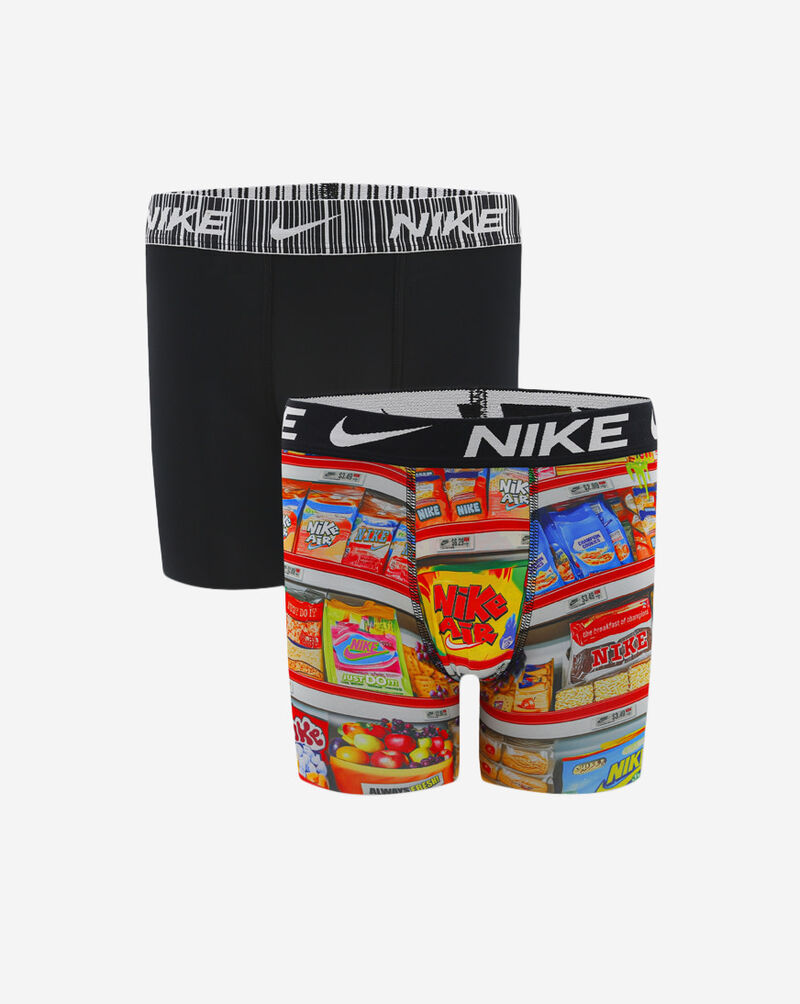 Nike Big Kids' 2PK Printed Long Boxer Briefs 9N1334-U10 Multi 1