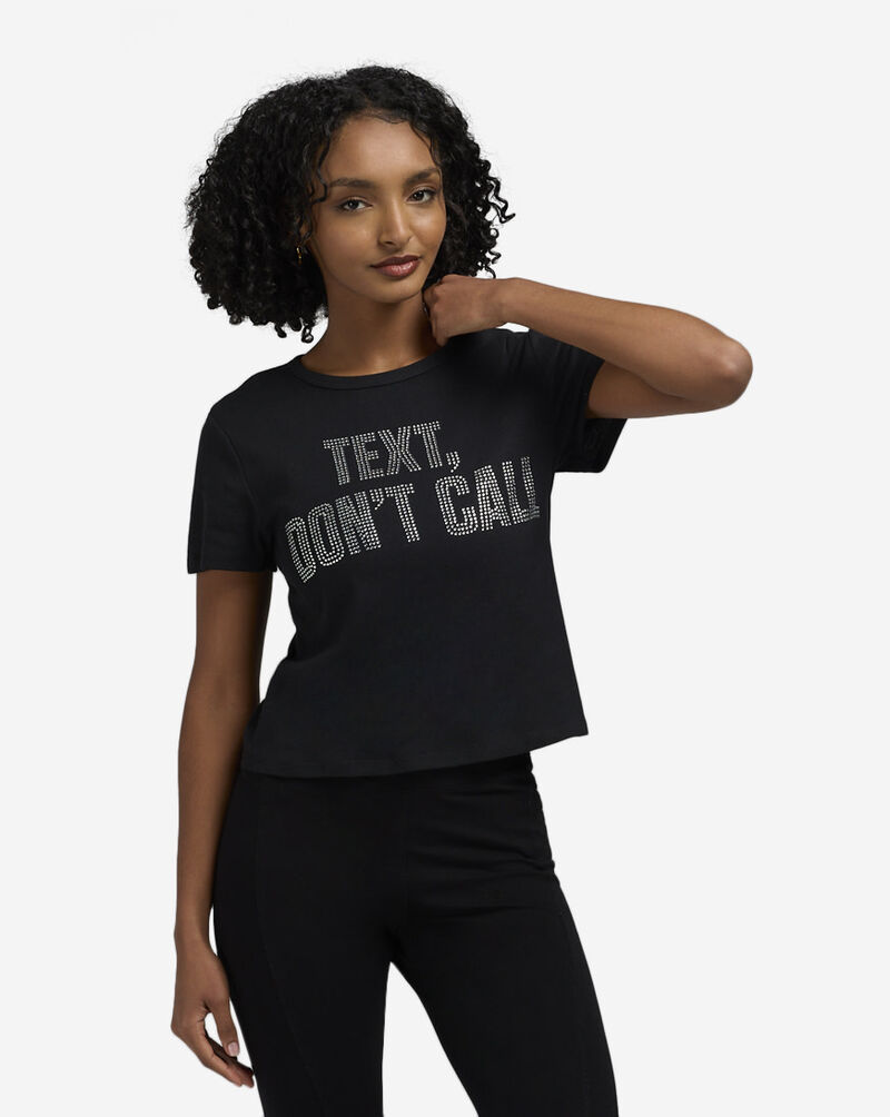 Graphic Tees Text Don't Call Baby Tee FTT8800JT Black 1