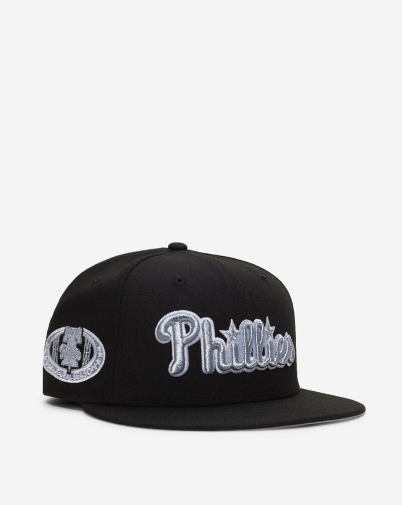 New Era 59Fifty Philadelphia Phillies Metallic Fitted Hat 70931916 Black 1