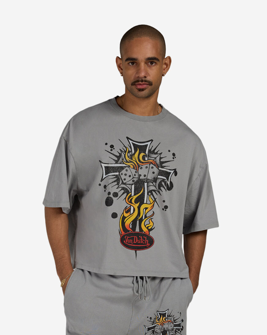 Shop Von Dutch Inferno Lucky Tee VND9E0378SN-GRY grey | SNIPES USA