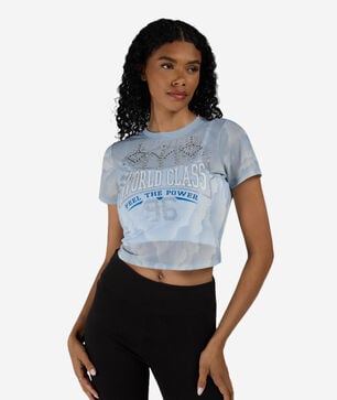 Rhinestone Mesh Tee