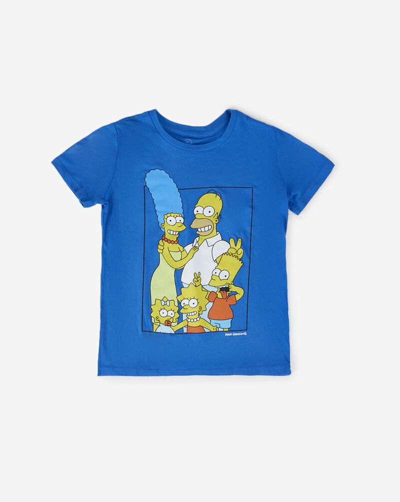 Graphic Tees Grade School Simpsons Fam Tee ZKSB118-BLU Blue 1