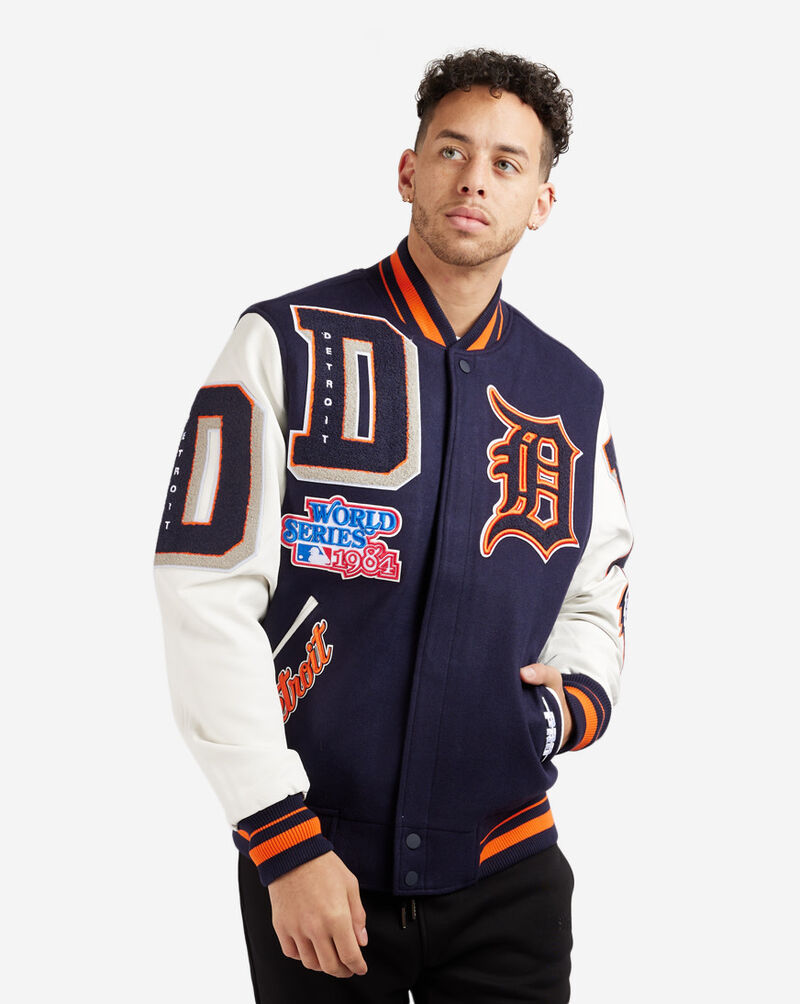 Pro Standard Detroit Tigers Logo Mashup Varsity Jacket LDT633396-MDW Blue 1