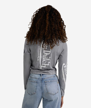 Lace Up Long Sleeve Top