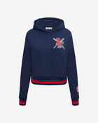 St. Louis Cardinals Mash Up Rib Fleece Cropped Pull Over Hoodie 