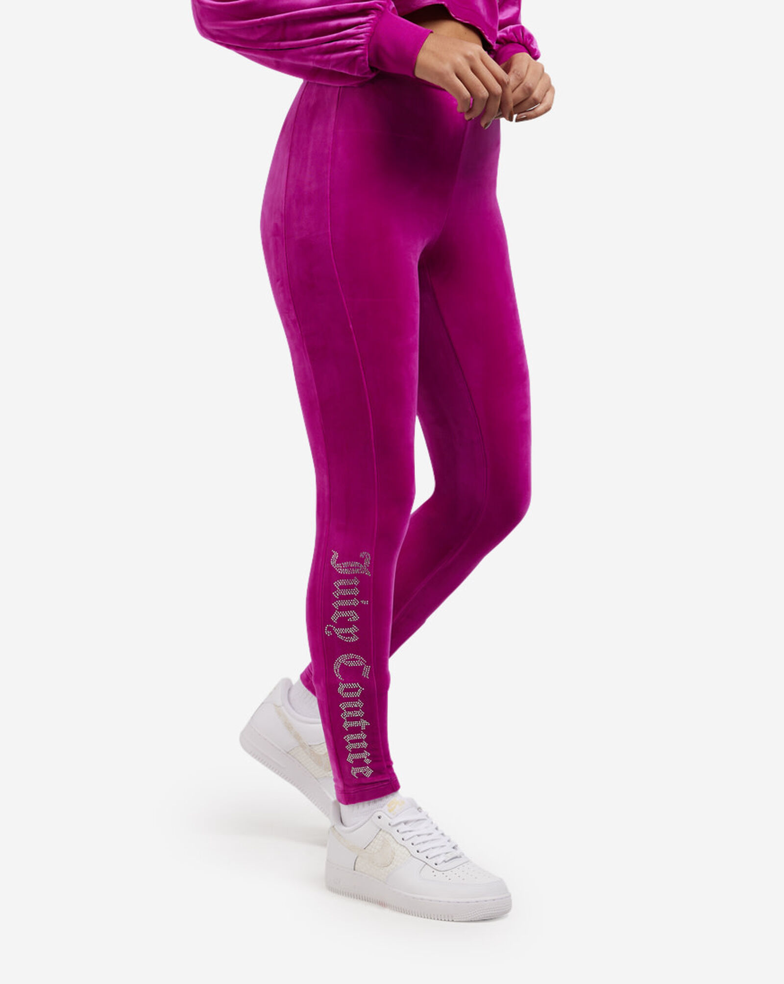 Shop Juicy Couture Velour Leggings 110008842-X0592 pink