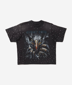 Kids' 3/4 Sleeve Eagle Terry Rhinestone Tee