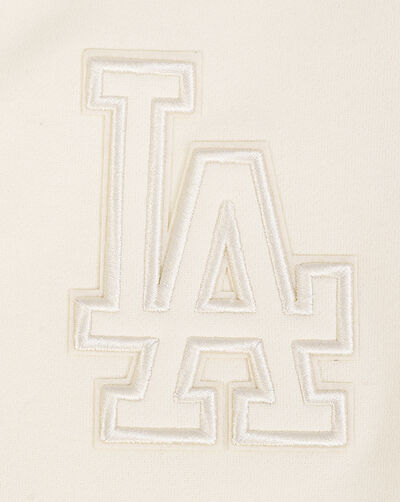 Los Angeles Dodgers Neutral Drop Shoulder Fleece Pullover Hoodie