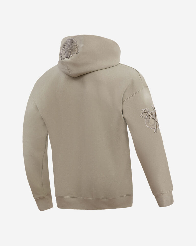 PRO STANDARD Chicago Blackhawks Neutral Drop Shoulder Fleece Pullover Hoodie HCB560984-TAU Beige 3