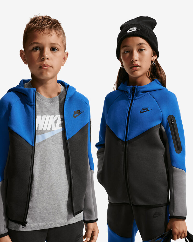 Nike Big Kids' Tech Fleece Full-Zip Hoodie HV5867-481 Blue 2