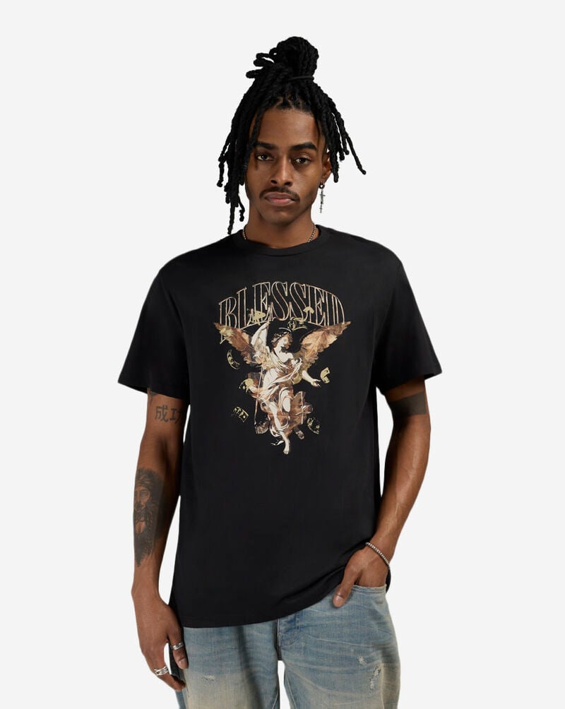 Mister Tee Camo Blessed Angel Tee MTUS491-US-00007 Black 1