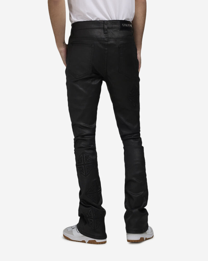 Shop GUAPI Obsidian Icon Stacked Denim Pants OBSIDIAN-BLK-DENIM  