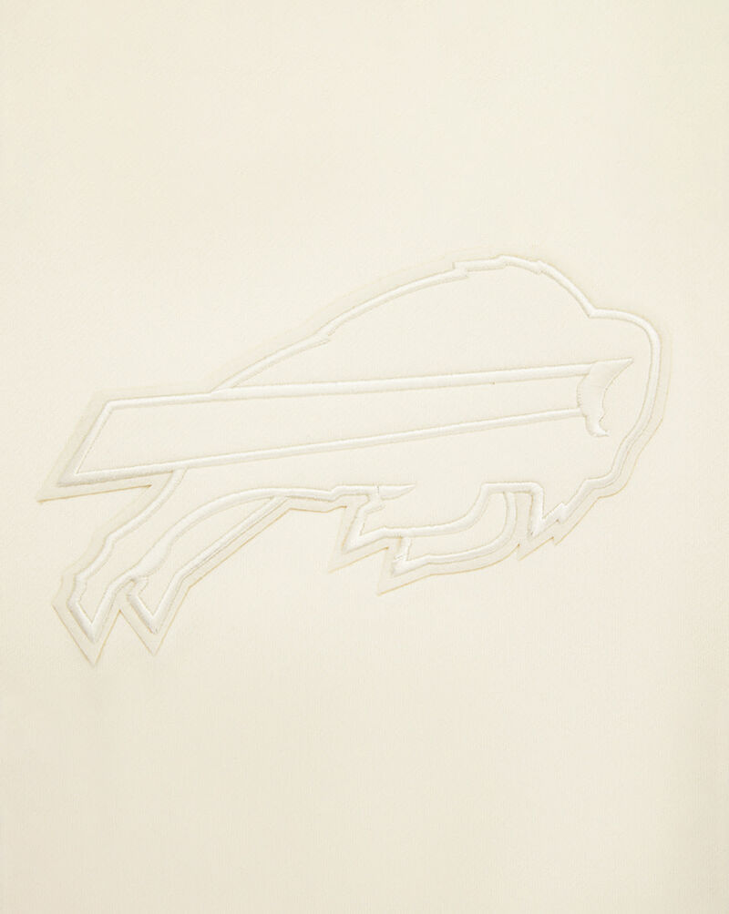 PRO STANDARD Buffalo Bills Neutral Drop Shoulder Fleece Crewneck FBB544731-EGG cream 2