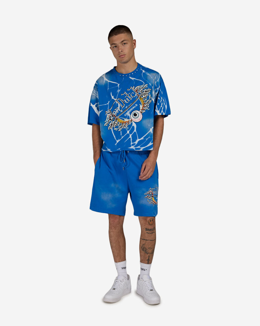 Shop Von Dutch Chrome Electric Eyeball Tee VND9E0064SN-BLU blue