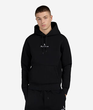Tech Graphic Embroidery Script Hoodie