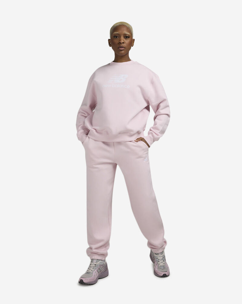 New Balance Sport Essentials Fleece Logo Crew WT41505-RSG Pink 4