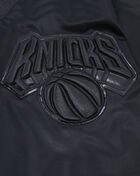 New York Knicks Triple Black Satin Jacket
