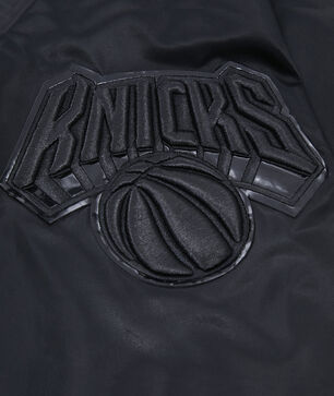 New York Knicks Triple Black Satin Jacket