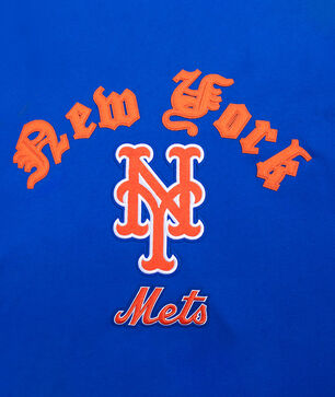 New York Mets Old English Pullover Hoodie