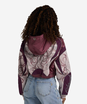 HD Nylon Cropped Colorblock Jacket