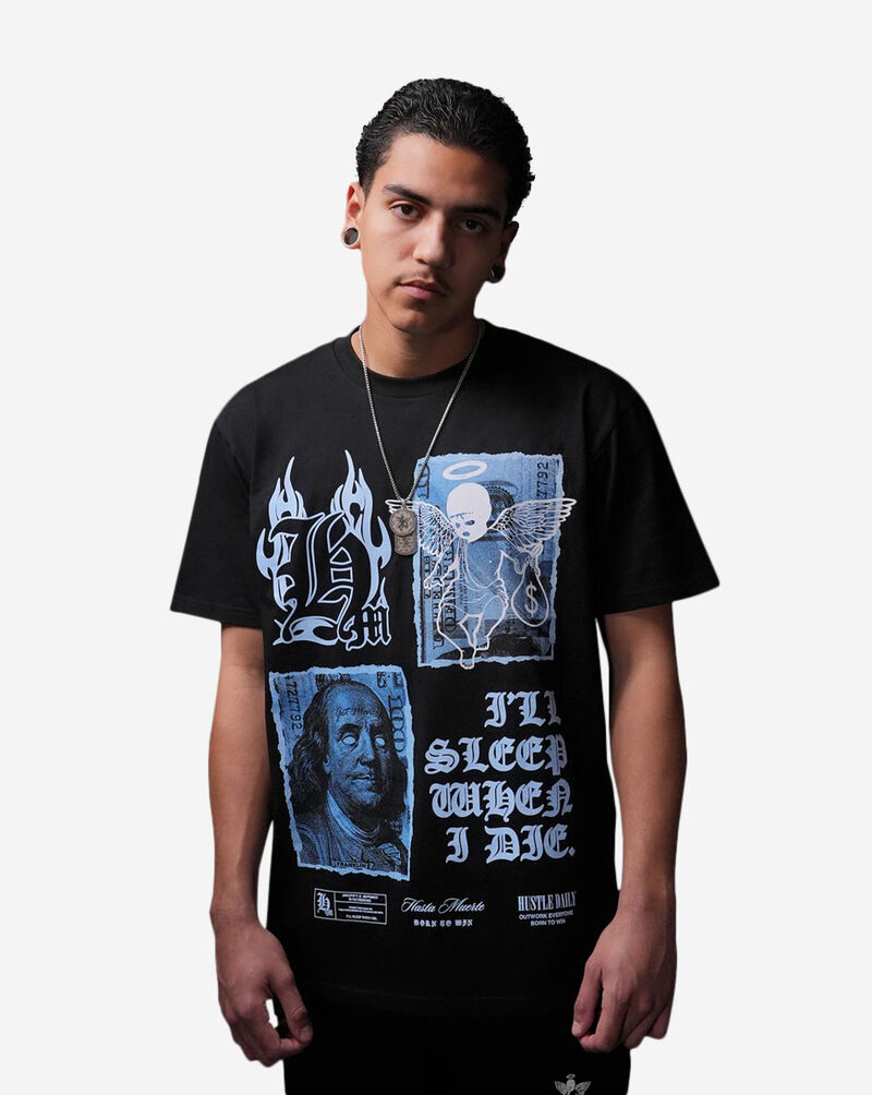 Hasta Muerte Blue Ben Tee HM-BLUEBENISWID-TEE-BLACK Black 1
