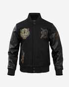 PRO STANDARD Black and Gold Detroit Tigers Varsity Jacket LDT6312887-JBK Black 1