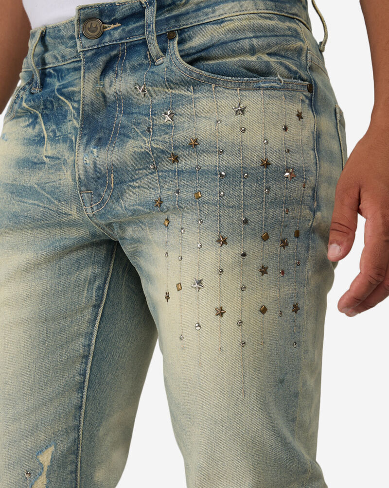 Smoke Rise Stacked 5Pkt Vintage Wash Jean JP26F231SNZ-IMP Blue 3