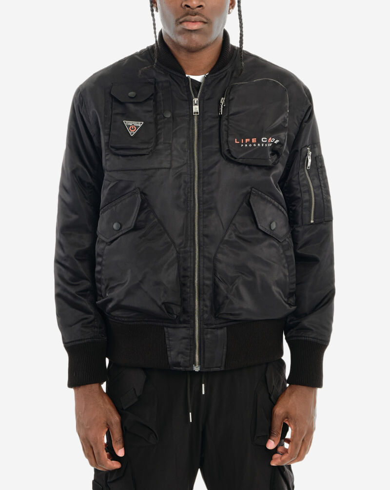 Life Code Bomber Jacket 23J40-BK Black 1