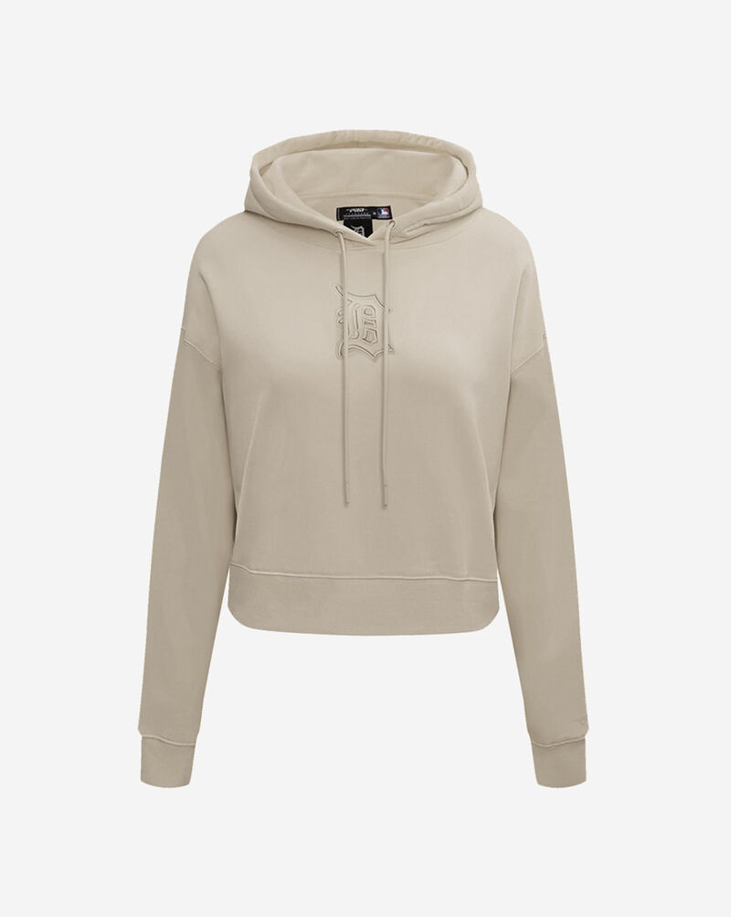 PRO STANDARD Detroit Tigers Neutral Cropped Pullover Hoodie LDTC37873-TAU Beige 1