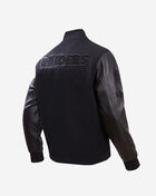 Los Vegas Raiders Triple Black Wool Varsity Jacket