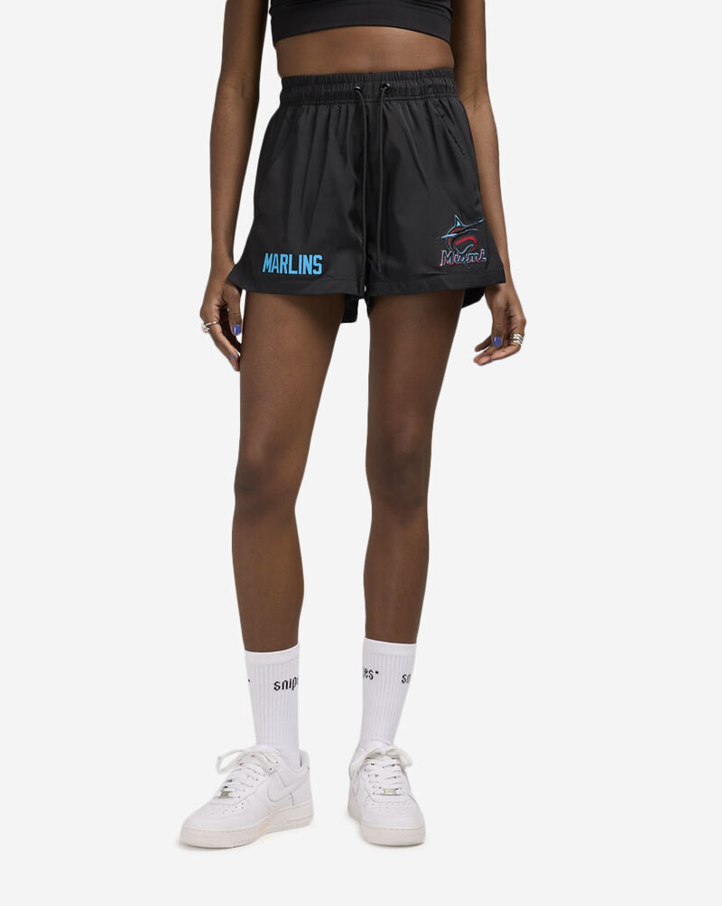 PRO STANDARD Florida Marlins Classic Wind Woven Shorts LMMF314465-BLK Black 1