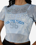 Smoke Rise Rhinestone Mesh Tee RKT26S403SN-BABYBLUE Blue 3