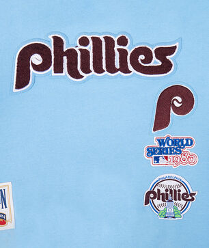 Big Girls' Philadelphia Phillies Retro Classic Rib Fleece Crewneck