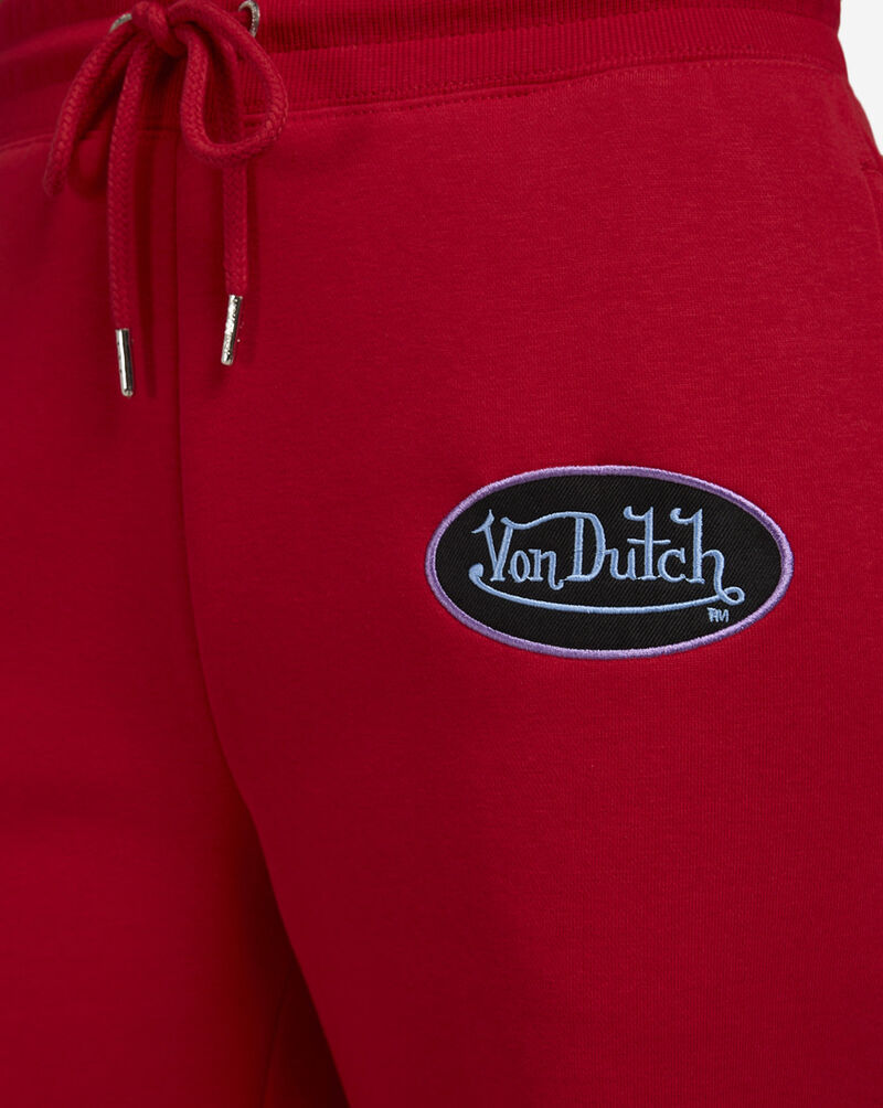 Von Dutch Fleece Wide Leg Pants 7VND3A7061 Red 4
