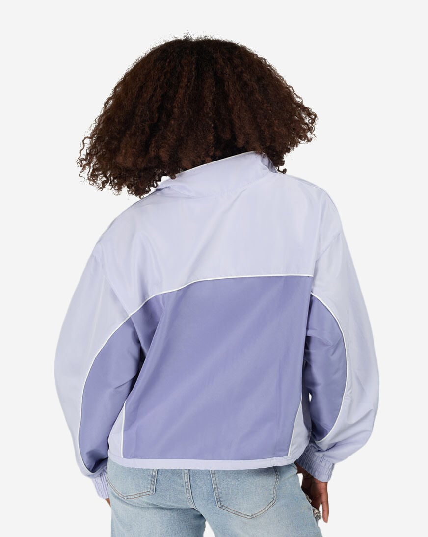 Shop New Balance Trackside Woven Jacket WJ6279FY-DSV purple