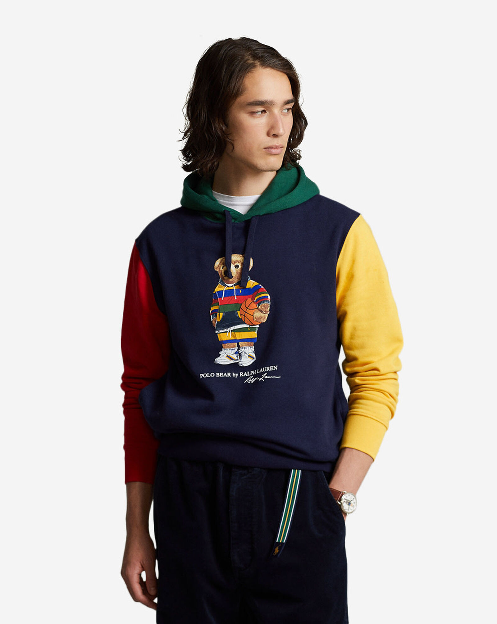 Shop Polo Ralph Lauren Polo Bear Fleece Hoodie 710853351003-NVY blue |  SNIPES USA
