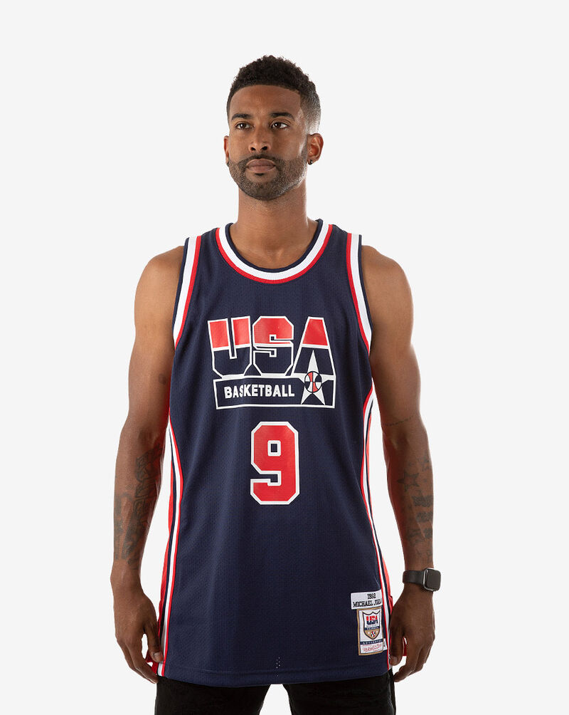 Mitchell & Ness Team USA Michael Jordan 1992 Authentic Jersey AJY4GS18414-USANAVY92MJO Blue 1