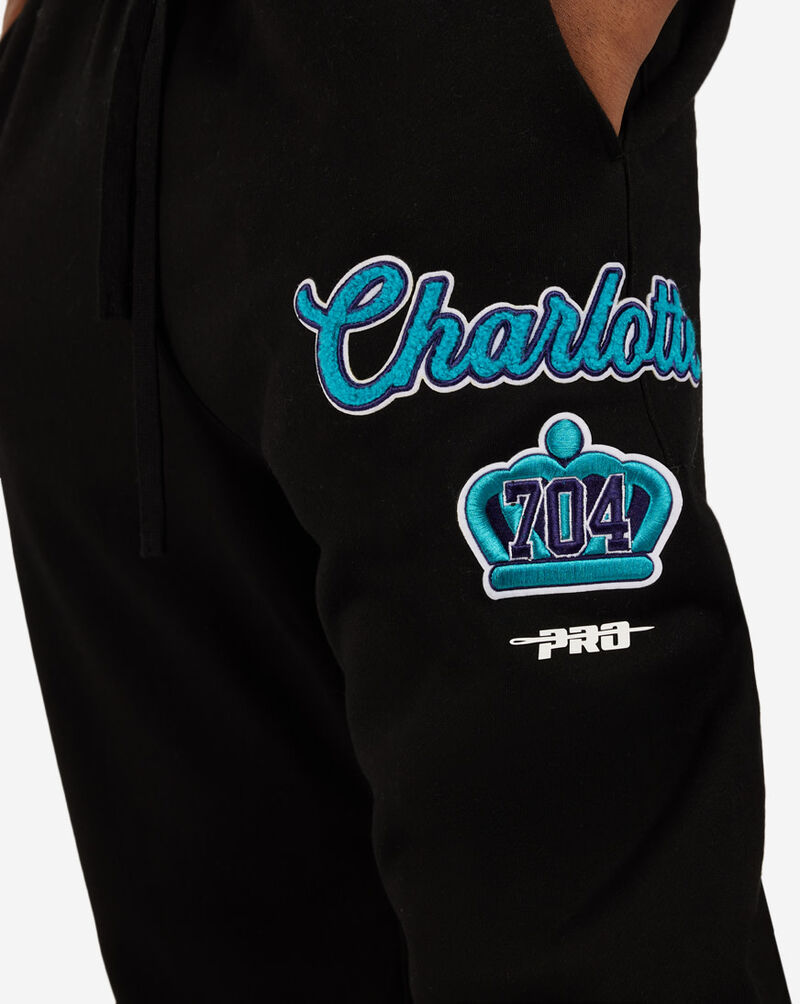 PRO STANDARD Charlotte Hornets Area Code Sweatpants BCH4515696-BLK Black 3